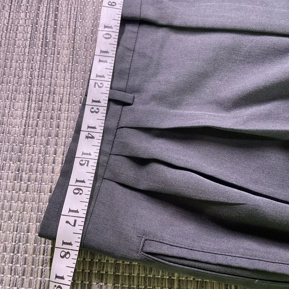 Savane Deep Dye Mens Pleated Dress Pants Olive Green Cuffed W36 L29